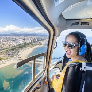 Bild Barcelona hoch³: Stadtspaziergang, Helikopterflug und Bootsfahrt (Kreuzfahrt-Ausflug inkl. pünktlich zum Schiff zurück Garantie)