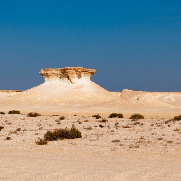 Katars Westküste: Felsformationen und Skulpturen