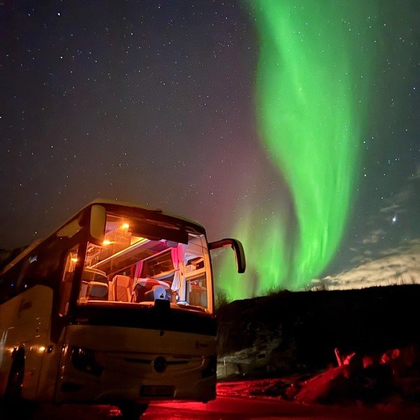 Mit dem Bus auf Nordlichter-Jagd