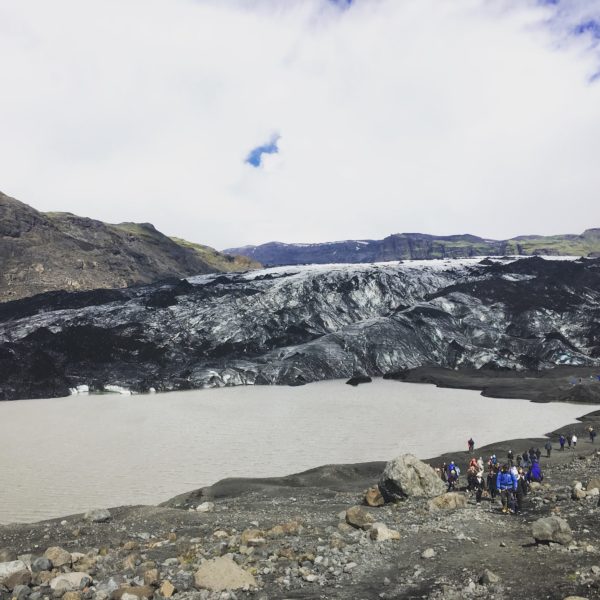 Blick auf den Gletscher Sólheimajökull