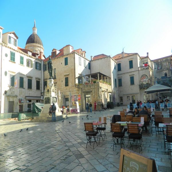 Der Gundulić Platz in der Altstadt Dubrovniks