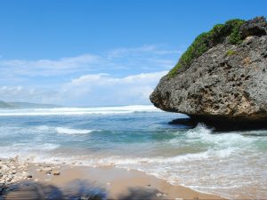 Felsiger Küstenabschnitt an der Ostküste von Barbados
