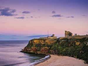 Blick auf die Überreste von Tynemouth Castle