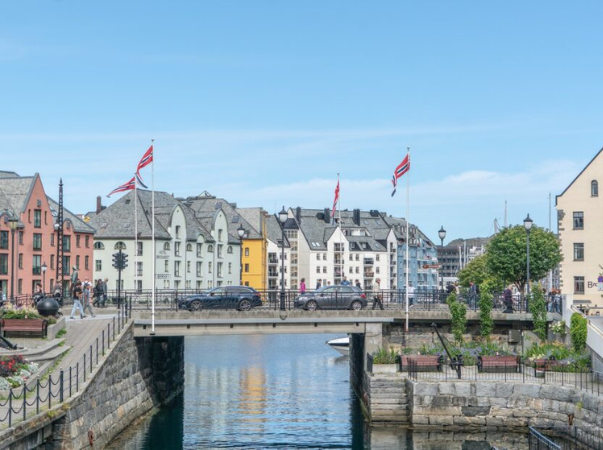 Stadtzentrum von Alesund