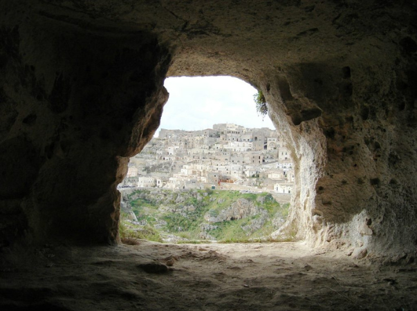 Typische Höhle in Matera