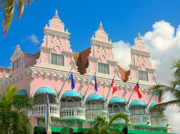 Buntes Haus in Oranjestad